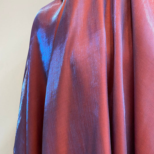 Glossy Gradient Satin - Metallic Two-Tone Iridescent Textile