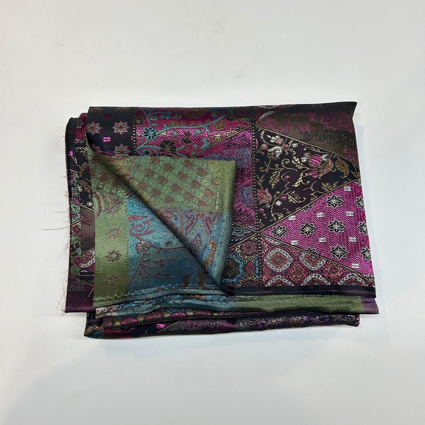 Vibrant Colors Damask Fabric – Luxurious Polyester for Dresses & Crafts