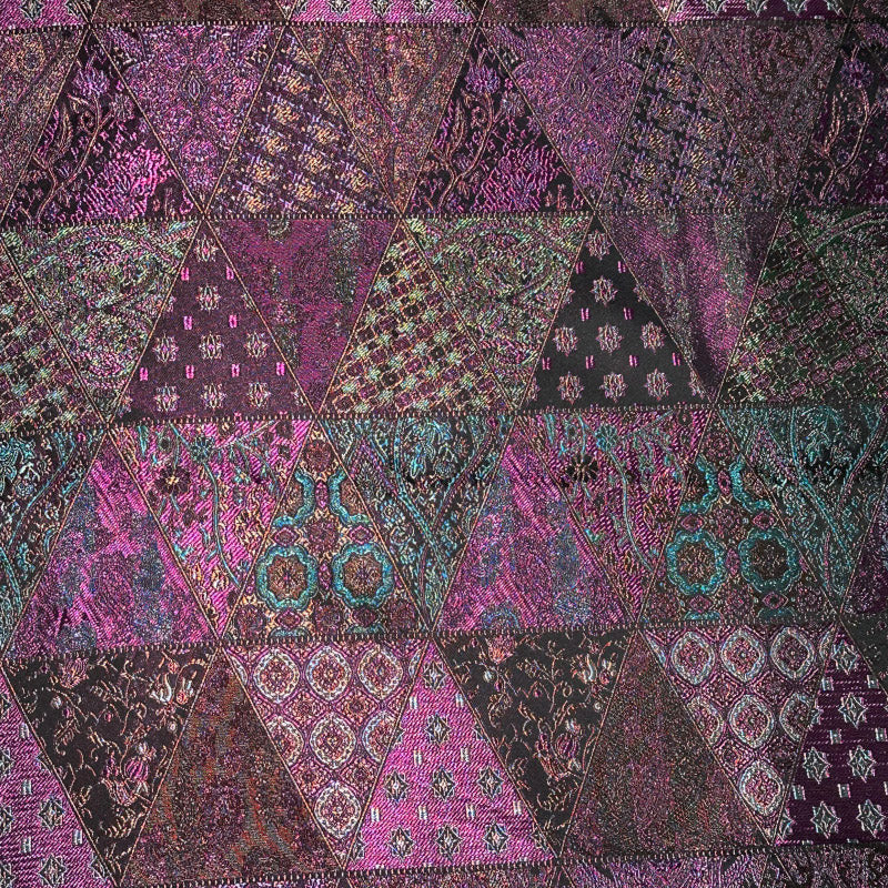 Vibrant Colors Damask Fabric – Luxurious Polyester for Dresses & Crafts