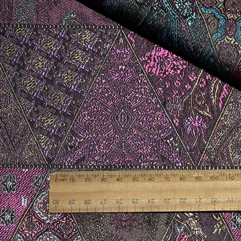 Vibrant Colors Damask Fabric – Luxurious Polyester for Dresses & Crafts