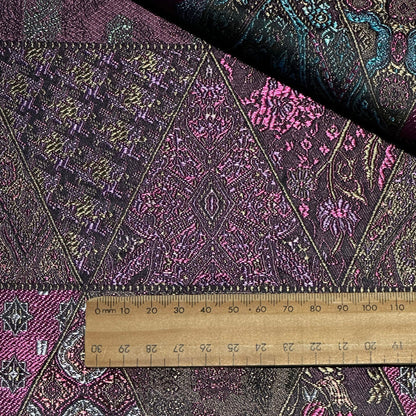 Vibrant Colors Damask Fabric – Luxurious Polyester for Dresses & Crafts