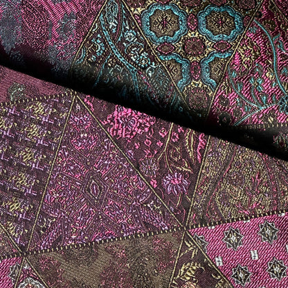 Vibrant Colors Damask Fabric – Luxurious Polyester for Dresses & Crafts