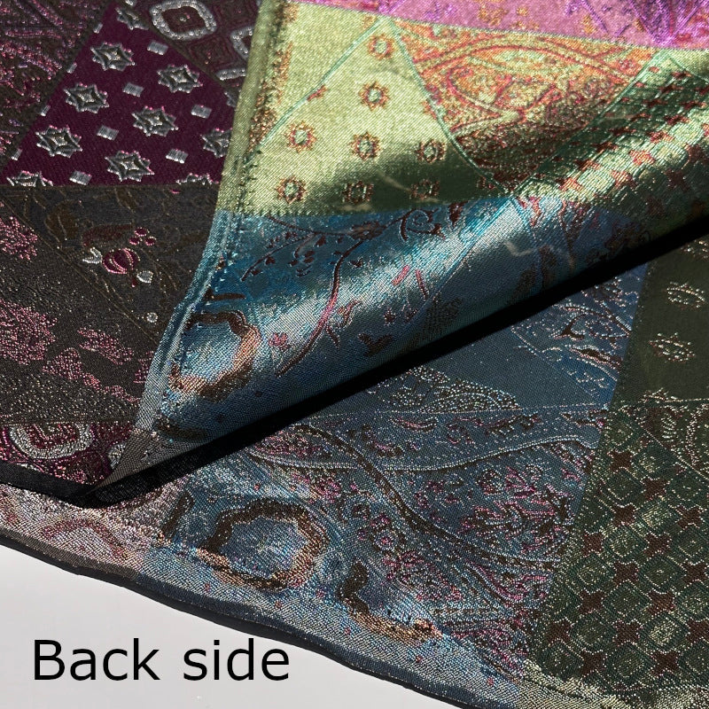 Vibrant Colors Damask Fabric – Luxurious Polyester for Dresses & Crafts